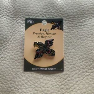 'Eagle in the Wind' Pin Indigenous Design by Douglas Horne, Coast Salish